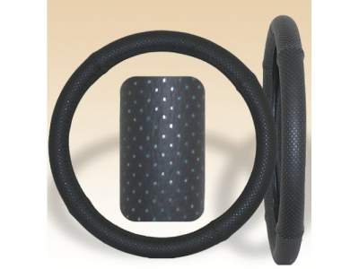 Оплетка на руль кожаная.перфор "PSV" TERRY (Черный) М