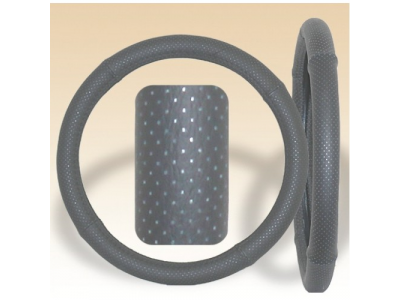 Оплетка на руль кожаная.перфор "PSV" TERRY (Серый) М