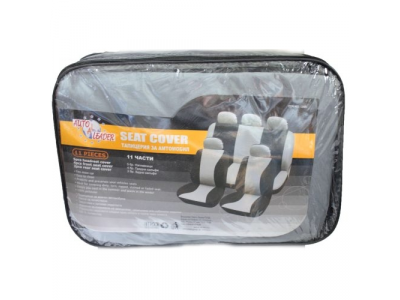 Авточехлы черно-серые