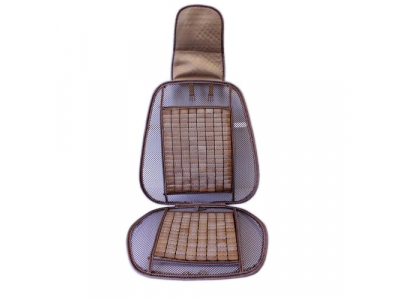 Накидка на сиденье темно-коричневая, плоские потертые косточки