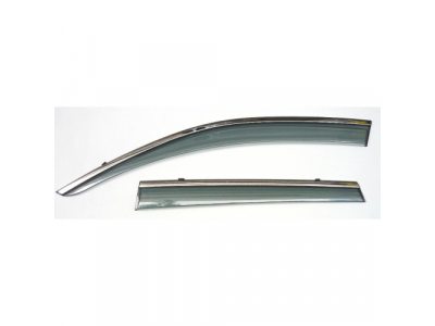 Ветровики Artway Skoda Octavia A7 14- с металл. хром-молдингом