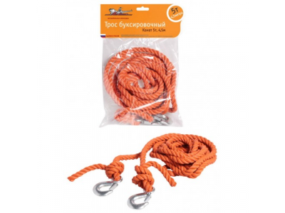 Трос буксировочный канат AIRLANE 5т, 4,5м, 2крюка