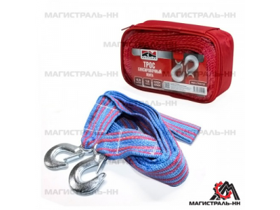 Трос буксировочный лента (4,5 м 12 т.) крюк/крюк "RedMark"