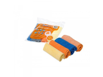 Салфетка микрофибра AIRLINE набор "рулончики" (4 шт 30*30)