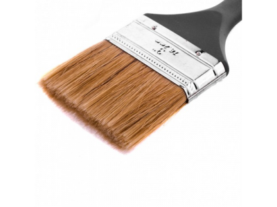 Кисть плоская "Евро" 3", натуральная щетина, пластмассовая ручка Mtx