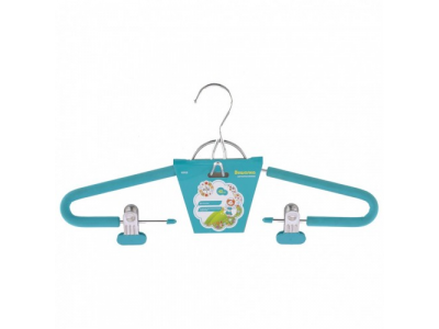 Вешалка для костюма с мягким противоскользящим покрытием 42 см, бирюзовая Elfe