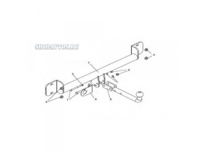 Фаркоп на BMW X3 E83 SUV 2004-2010гг.