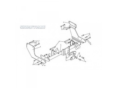 Фаркоп на Ford Tourneo Connect минивэн 2002-2014гг.