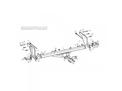 Фаркоп на Ford Ranger пикап 2007-2012гг.