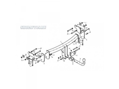 Фаркоп на Hyundai Santa Fe SUV 2012г.-по н.в.