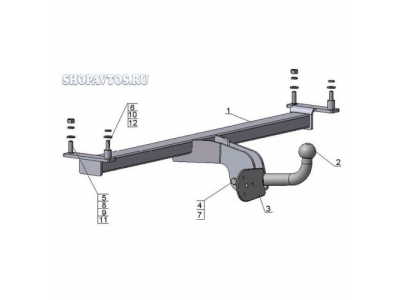 Фаркоп на Chery Amulet хэтчбек/седан 2003г.-по н.в.