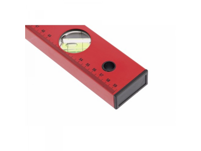 Уровень алюминиевый, 600 мм, 3 глазка, красный, линейка// MATRIX