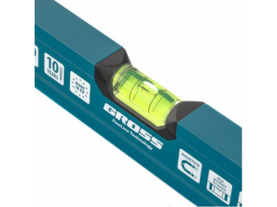 Уровень алюминиевый, 600 мм, магнит, 2 глазка, Magnetisch Gross