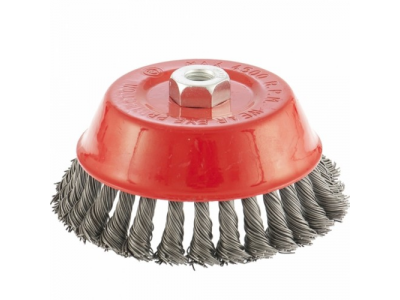 Щетка для УШМ, 150 мм, М14, "чашка", крученая проволока 0,8 мм// MTX