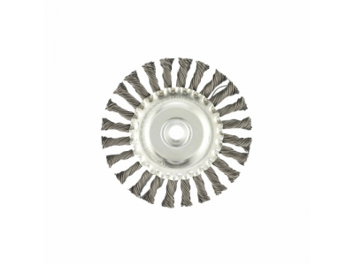 Щетка для УШМ 125 мм, М14, плоская, крученая проволока 0,8 мм// MTX