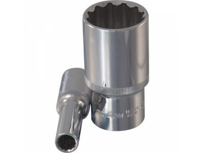 Головка торцевая 12 гранная глубокая 1/2"DR 10мм., Ombra 112210