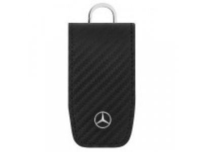 Кожаный футляр для ключей Mercedes-Benz Key Wallet, Gen. 6, Carbon Look