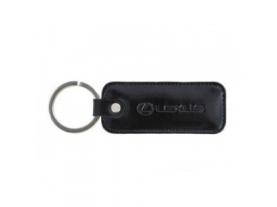 Кожаный прямоугольный брелок Lexus, black, артикул OT1100321L