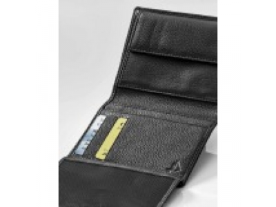 Кожаный кошелек Mercedes-Benz Wallet, Cowhide, Black, RFID Protection