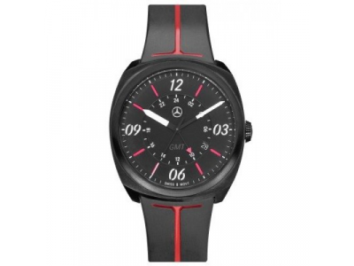 Мужские наручные часы Mercedes-Benz Men’s Watch, Sporty GMT, Black / Red / White
