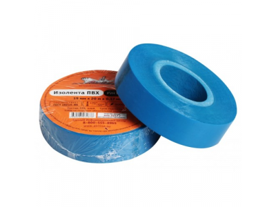 Изолента ПВХ, синяя, 19 мм, 20 м AIRLINE