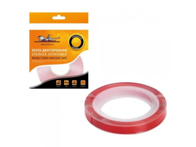 Лента двусторонняя клейкая (счкотч), 12 мм*3 м, акриловая, прозрачная