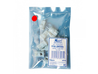 Светодиодная лампа T10 W5W (W2.1x9.5d) 12v Red от KRAFT Светодиодная лампа T10 W5W (W2.1x9.5d) 12v Red