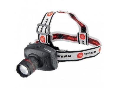 Фонарь налобный с возможностью зумирования луча, светодиодный, 1 super Led, 3хААА// Stern